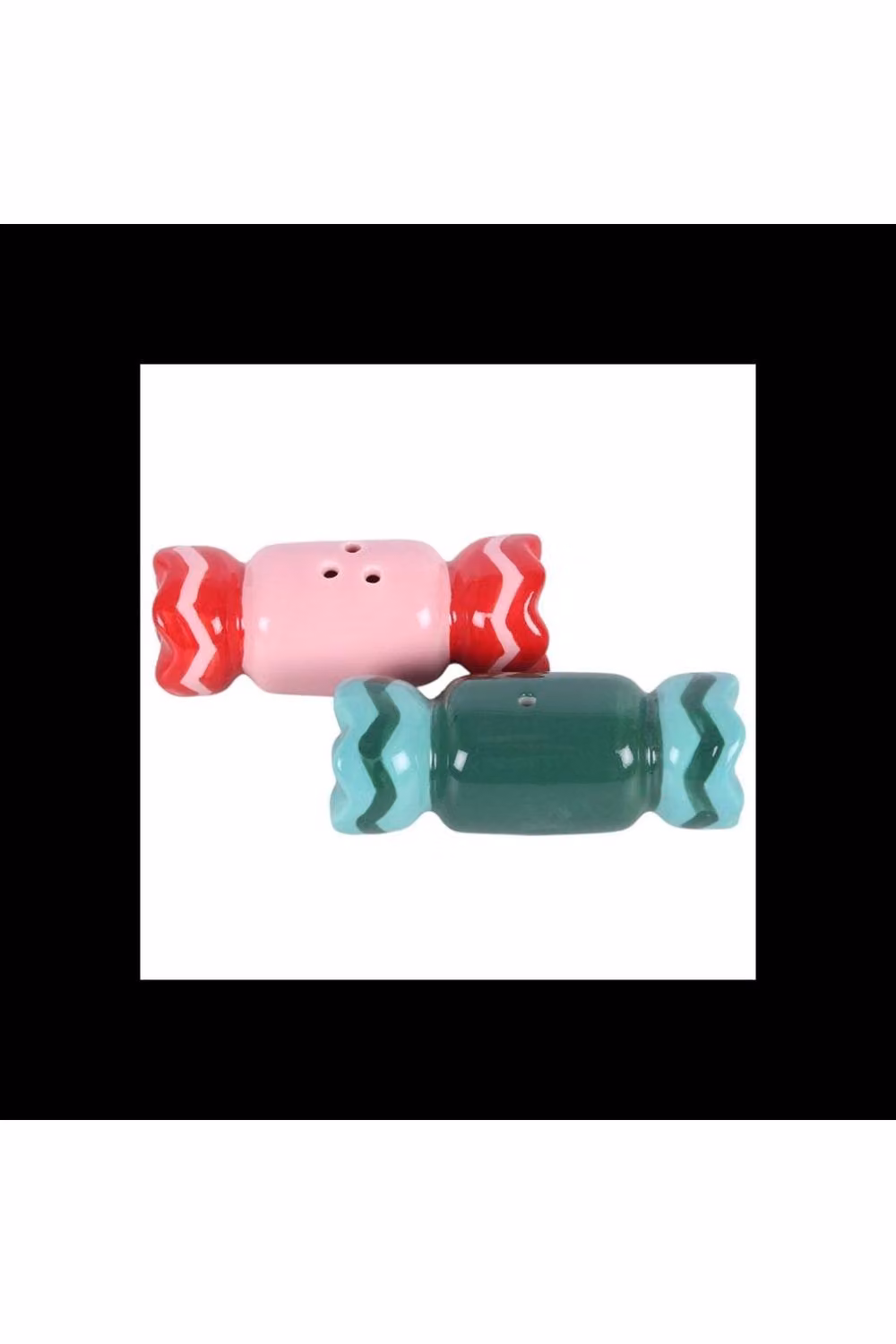 KDMD Christmas Sweets Salt and Pepper Shakers, Set of 2 Multicolour Ceramic Shakers – 2