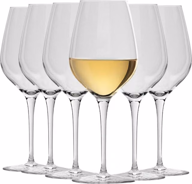Bormioli Rocco Inalto Tre Sensi White Wine Glasses, 430 ml, Transparent