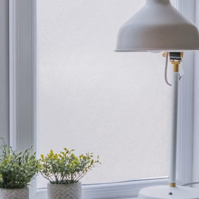 dc fix Ava Premium Static Cling Vinyl Window Privacy Film, White