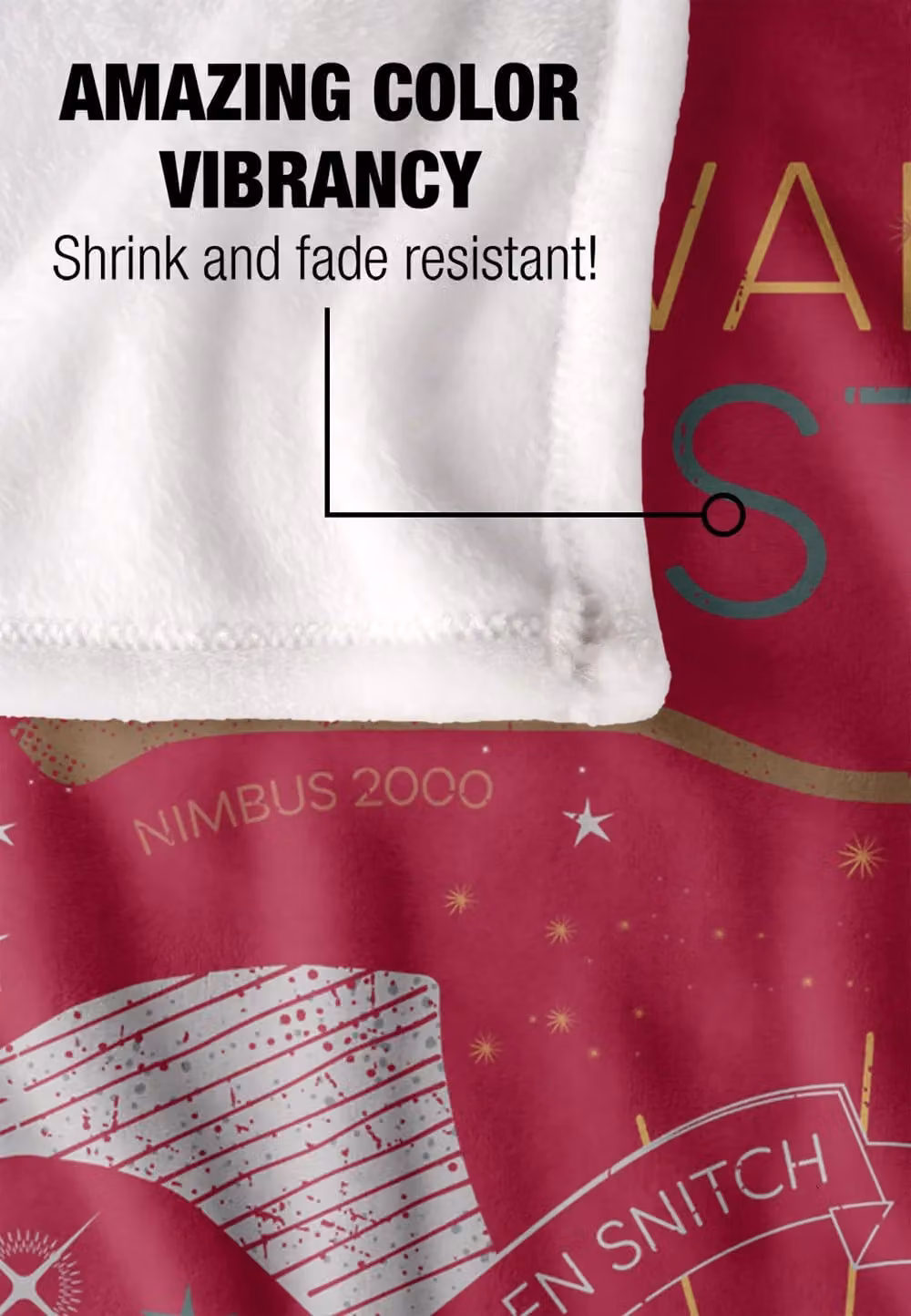 LOGOVISION Harry Potter All I Want for Christmas Silky Touch Super Soft Fleece Throw Blanket, White, W/D/H: 152 x 127 x 1 cm – 3