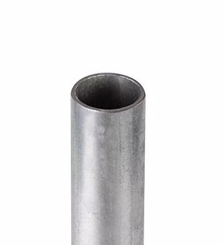Primrose Easy-Up In-Ground Shade Sail Pole Holder in Silver Galvanised Steel, 60cm
