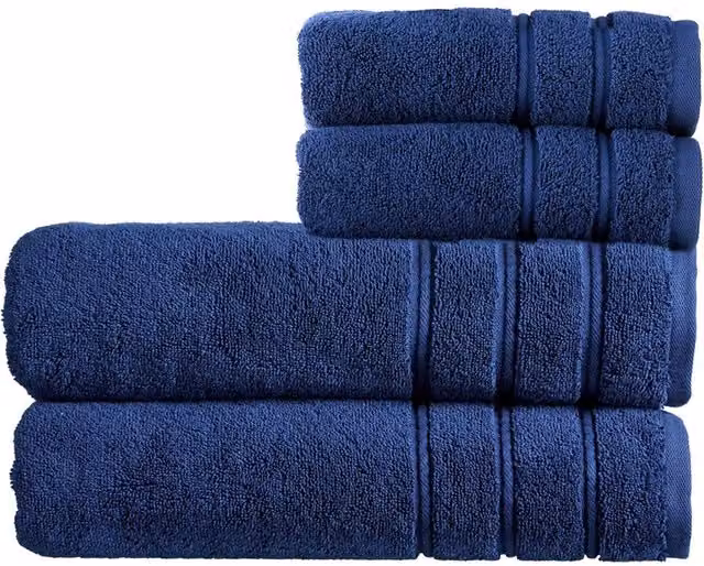 Christy Antalya 4 Piece Luxury Turkish Cotton Towel Set in Blue, 600GSM – 6