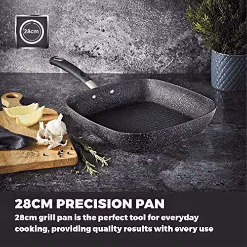 Tower Precision Non-Stick Aluminium Grill Pan, 28cm, Black – 3
