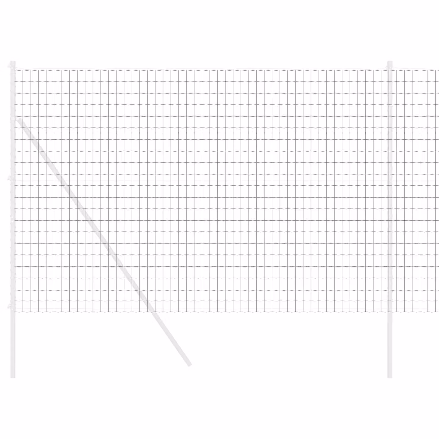 Berkfield Home Euro Fence Grey PVC-Coated Steel Fencing, H: 1.6 m x W: 10 m – 2