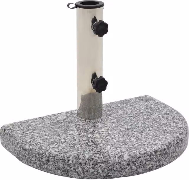 Berkfield Home Curved Granite Parasol Base, Grey, 10 kg – 1