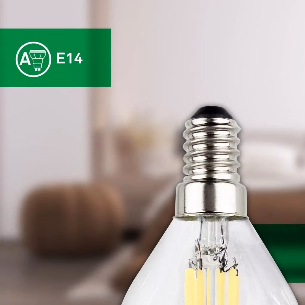 Briloner Set of 2 E14 Drop Filament LED Bulbs, Warm White, 2.5W, Transparent – 3