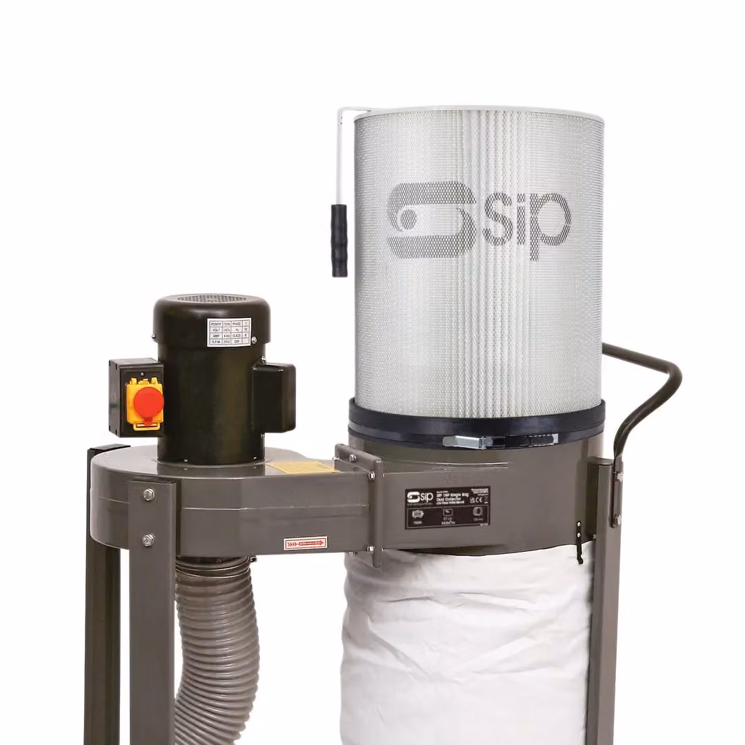 SIP 1HP Single Bag Dust Collector Package in Grey and Multicolour – 2