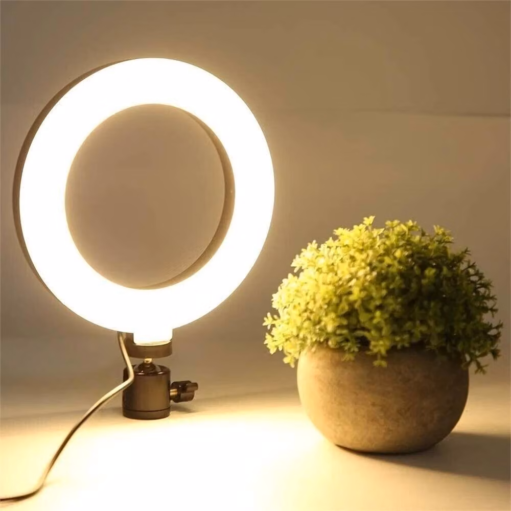 Nordara Dimmable LED Ring Light with Phone Holder, White Tabletop Fill Light – 3