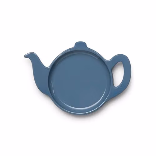 Zeal Teapot Shaped Melamine Tea Bag Tidy in Blue – 1