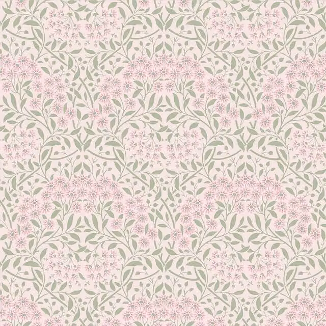 I Love Wallpaper Vintage Floral Daisy Wallpaper in Pink and Sage
