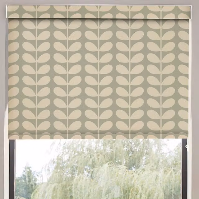 Orla Kiely Solid Stem Made to Measure Blackout Roller Blind in Pebble