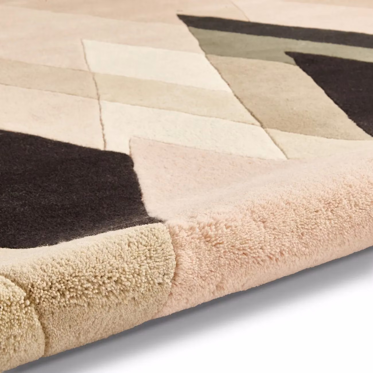 The Rug Shop UK Beige Abstract Polyester Easy Care Area Rug W: 150 cm, L: 230 cm – 4