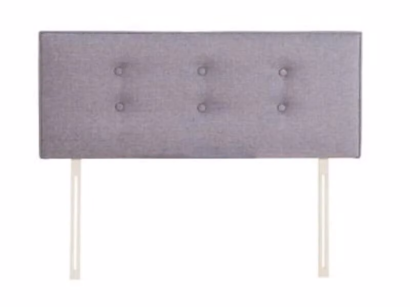 Norton Grey Upholstered Double Headboard and Bed Frame