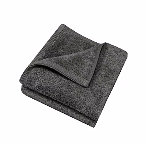 Allure Bath Fashions Pack of 2 Bamboo and Cotton Face Cloths, Grey, W/D/H: 30 x 30 x 30 cm