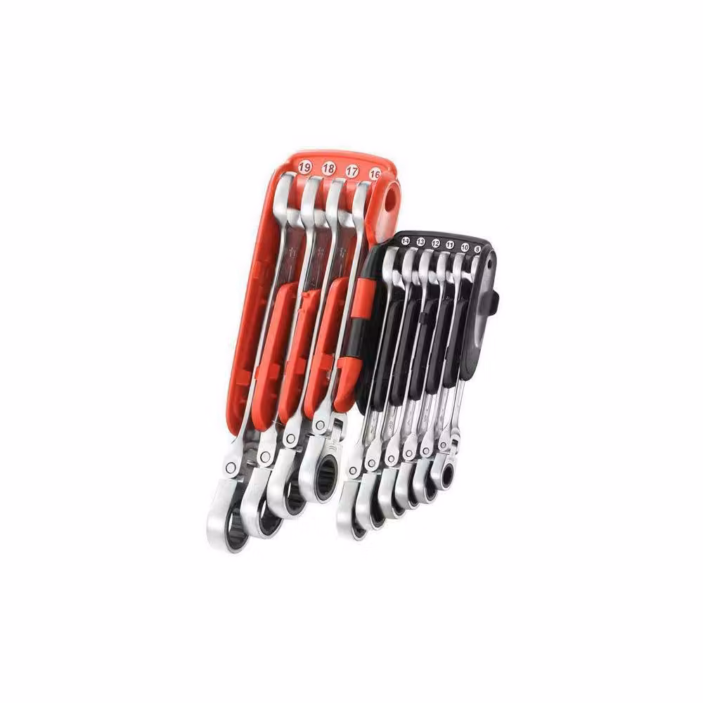 Facom 10 Piece Ratchet Combination Flexi Wrench Set in Silver and Multicolour – 2