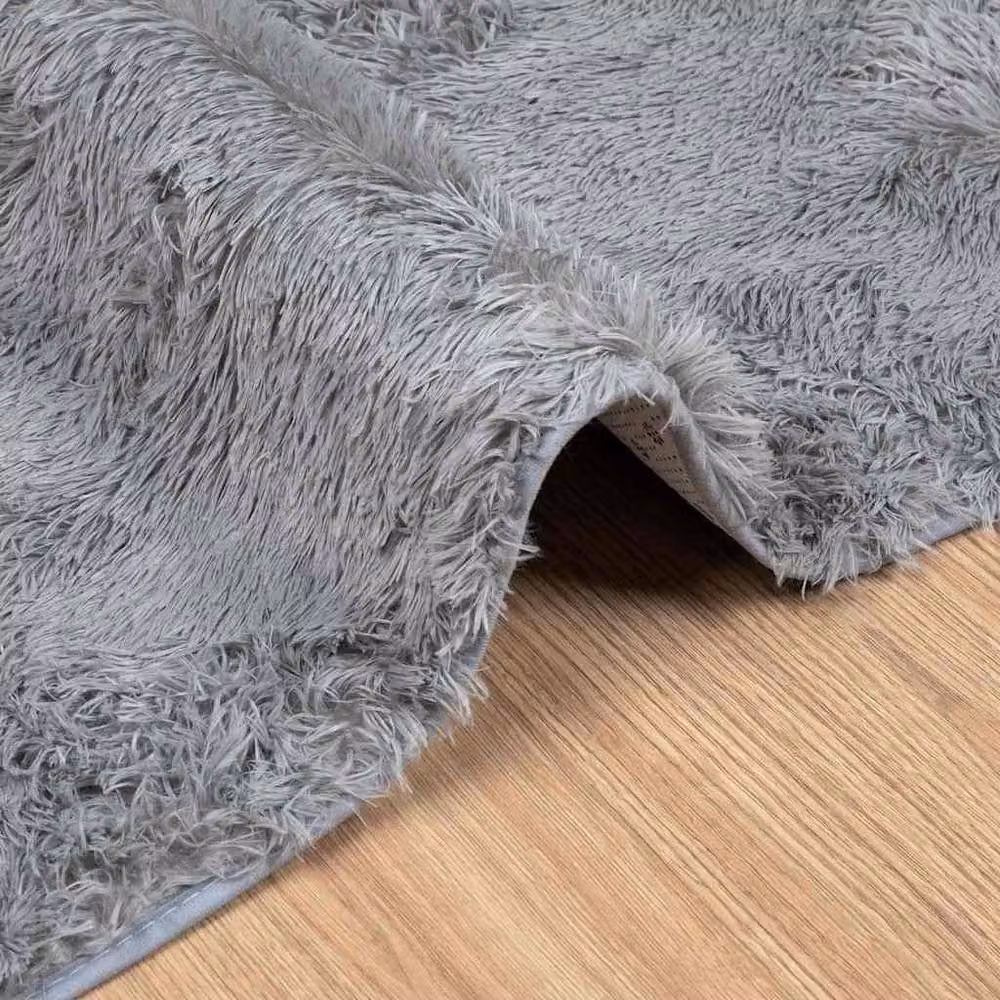 Berkfield Home NAVARRA Shaggy High Pile Rug, Light Grey, W: 120 cm, D: 170 cm – 3