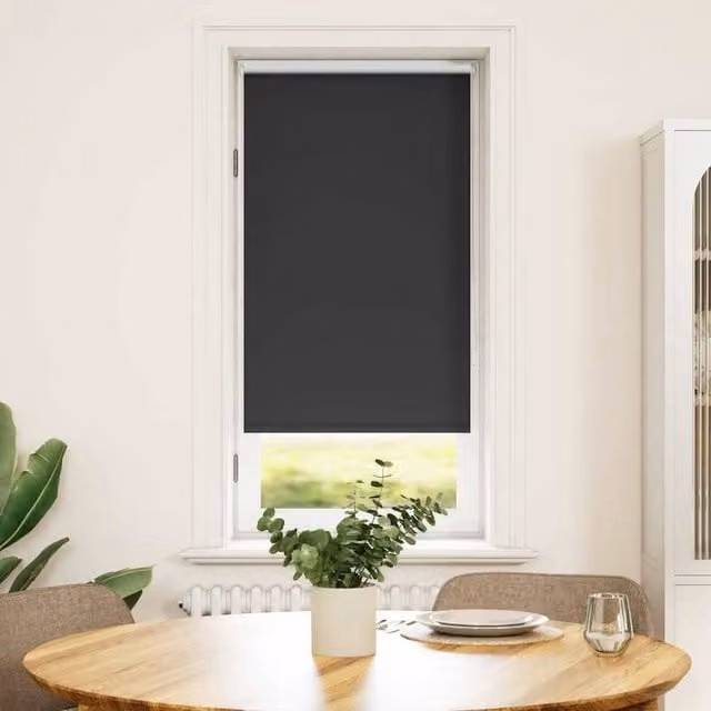 Berkfield Home Blackout Roller Blind, Black, W: 60 cm, H: 120 cm – 1