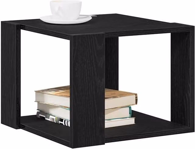Berkfield Home Traditional Square Coffee Table in Black Oak, W/D/H: 40 x 40 x 30 cm – 1