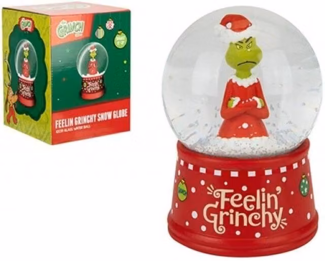 KDMD Green Grinch Christmas Snow Globe Resin Tabletop Decoration