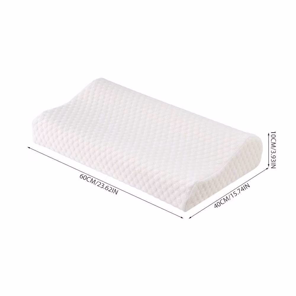 NESTLUNE 2-Piece Ergonomic Memory Foam Neck Pillows in White, W/D/H: 60 x 40 x 10 cm – 2