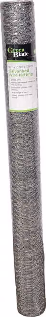 Samuel Alexander 2 Pack of 10m Galvanised Steel Chicken Garden Wire Netting Fencing in Grey – 1