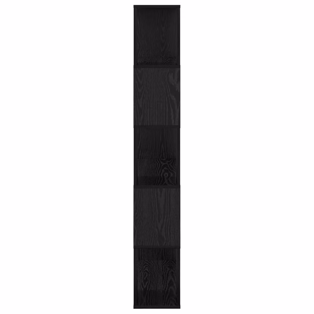 Berkfield Home Black Oak Cube Shelf Unit, W/D/H: 24 x 24 x 155 cm – 3