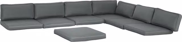 Outsunny 14 Piece Grey Replacement Cushion Set for Rattan Furniture with Removable Washable Polyester Covers