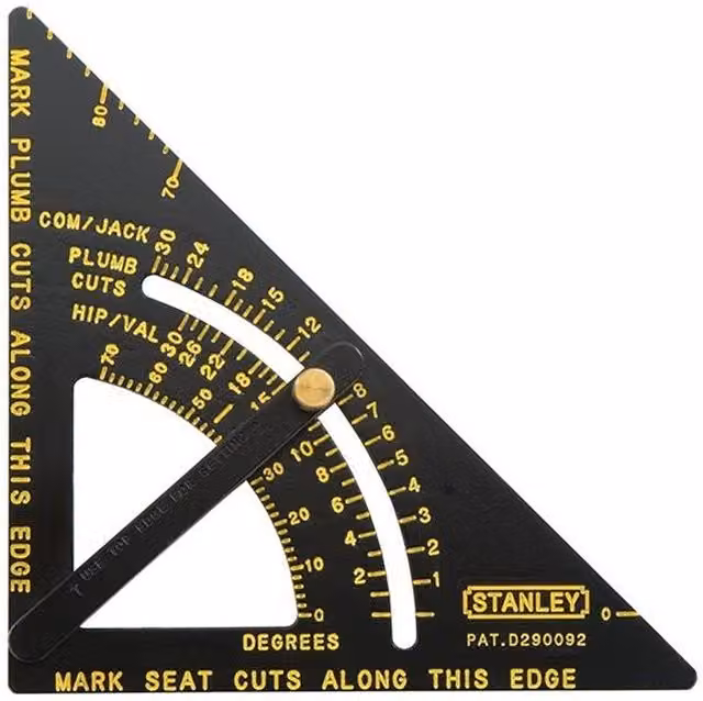 Stanley Adjustable Quick Square, 170mm, Black and Yellow