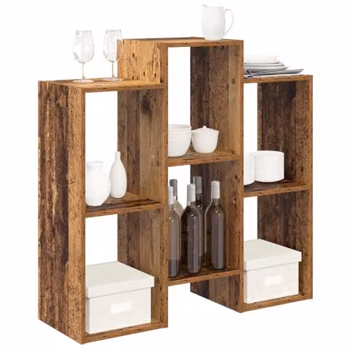 vidaXL Modern Sideboard in Old Wood, Brown, W/D/H: 90 x 30 x 90 cm