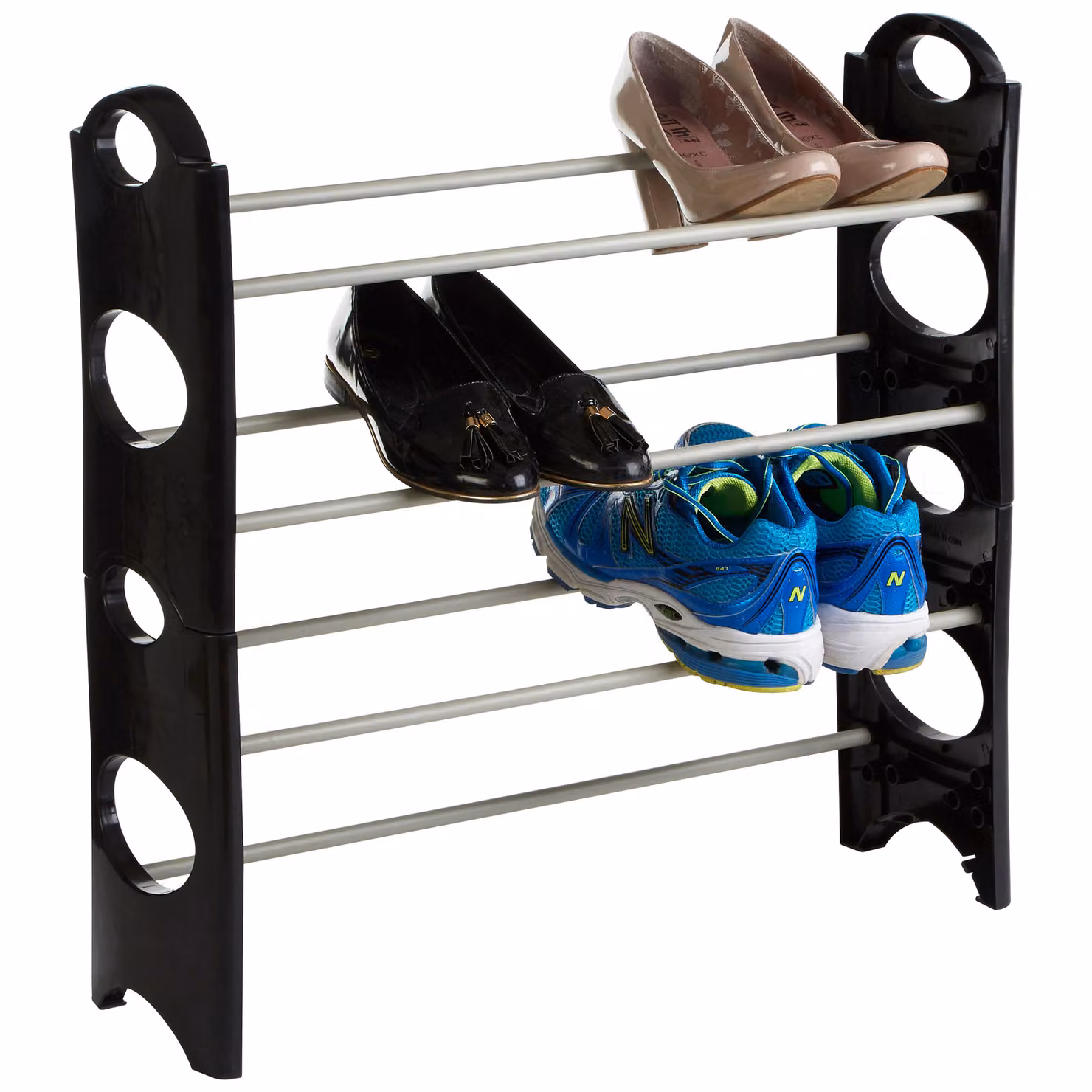 Orsina Black and Grey 4 Tier Shoe Rack Organiser – 2