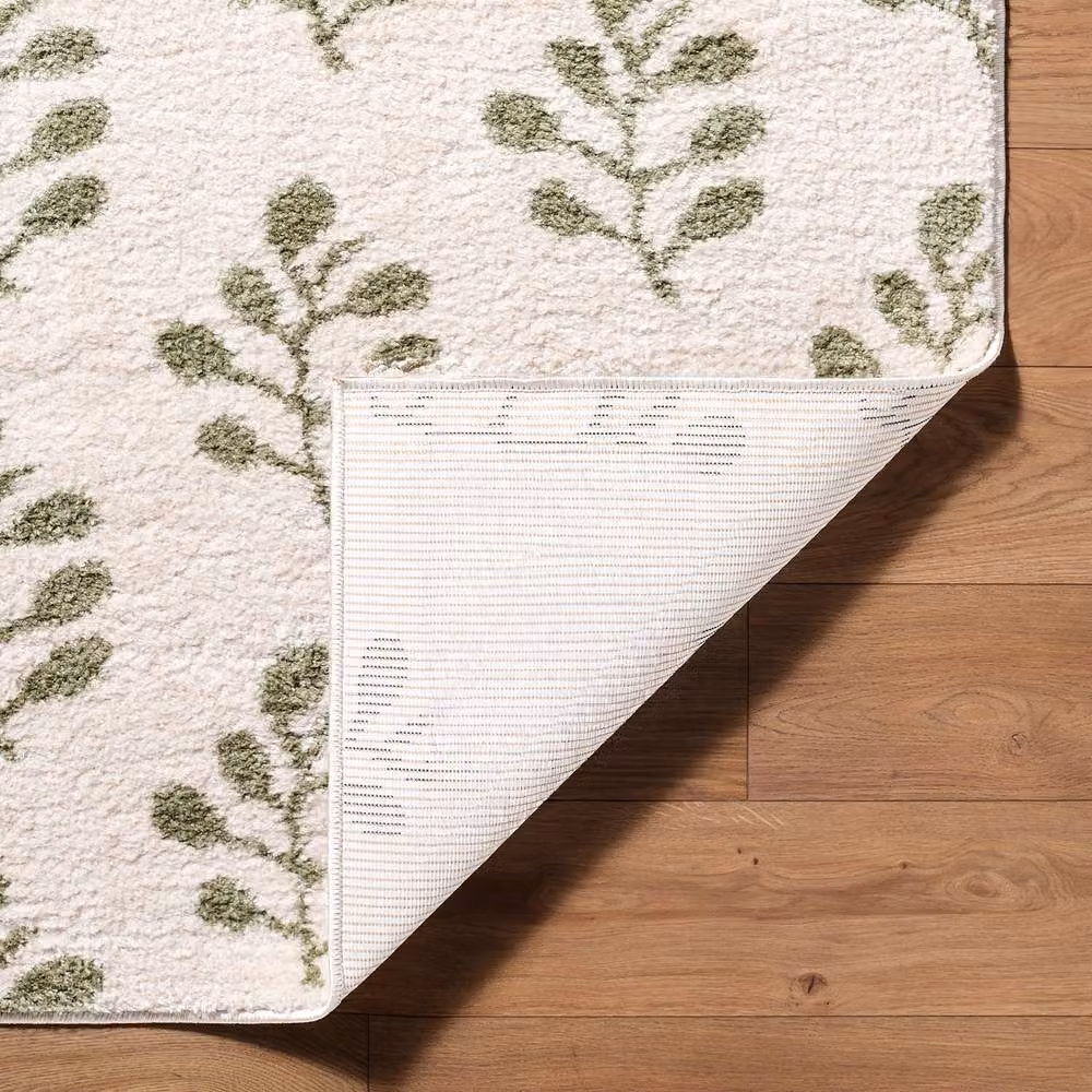 Livabliss Tivoli Modern Floral High Pile Washable Rug, Green, W: 200 cm, D: 275 cm – 3