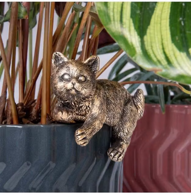 KDMD Plant Pots Pals Cat 2 Pack in Bronze – 1
