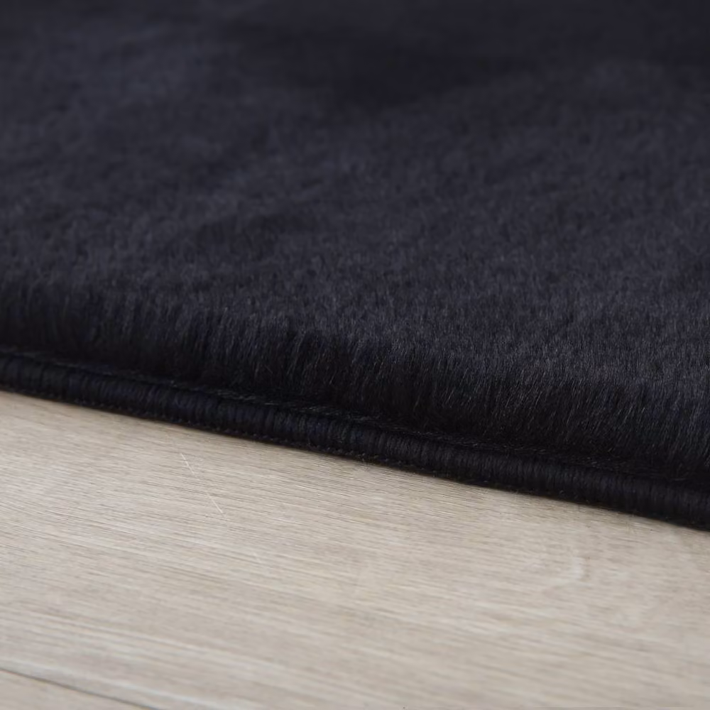 Desire Rugs Plushtale Washable Plain Modern Area Rug, Black, W/D: 80 x 120 cm – 4