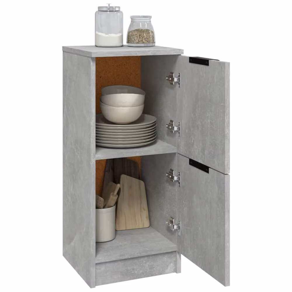 Berkfield Home Sideboard in Concrete Grey, MDF, W/D/H: 30 x 30 x 70 cm – 3