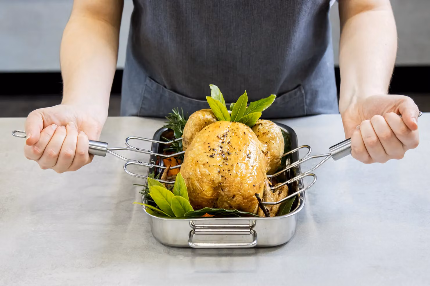 MasterClass Stainless Steel Meat Lifting Forks, Set of 2, Silver – 2