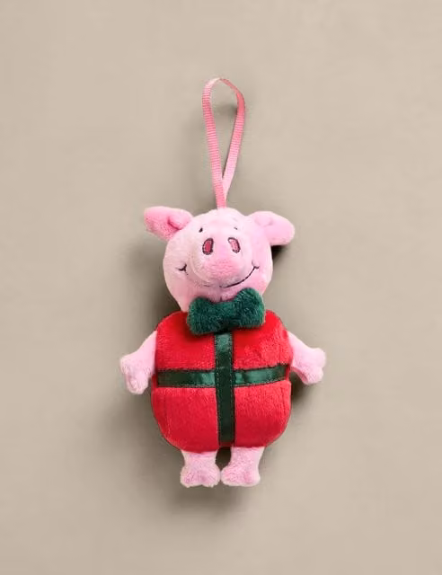 M&S Plush Percy Pig Pink Christmas Tree Decoration