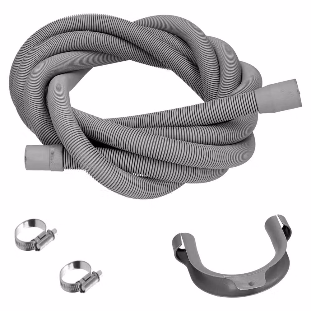 SPETLEK Extra Long Washing Machine Drain Hose Extension Kit, 4m, Grey – 2