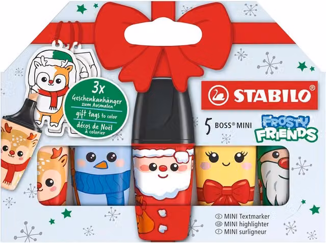 STABILO Boss Mini Frosty Friends Multicolour Chisel Tip Highlighters – 2