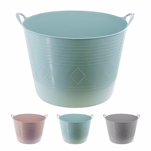 GEEZY 40L Heavy Duty Multi-Purpose Flexi Tub with Handles in Multicolour