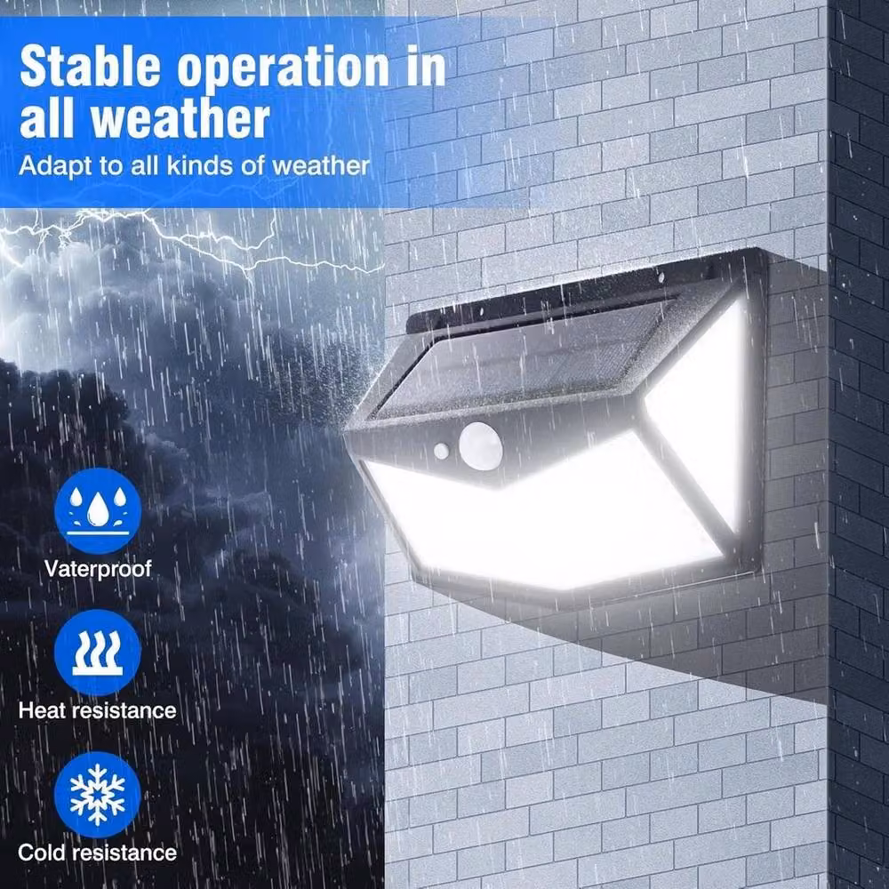 FLAVORA 212 LED Solar Wall Lights with PIR Motion Sensor in Black – 2