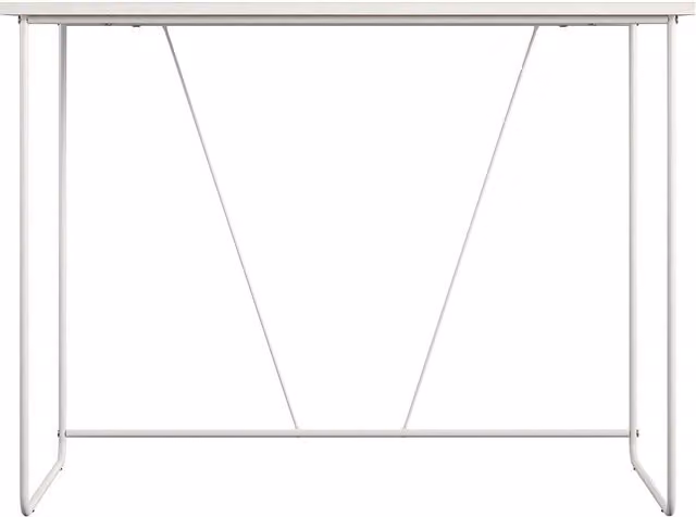 Dorel Home Dante Minimalist Computer Desk in Natural Wood and White