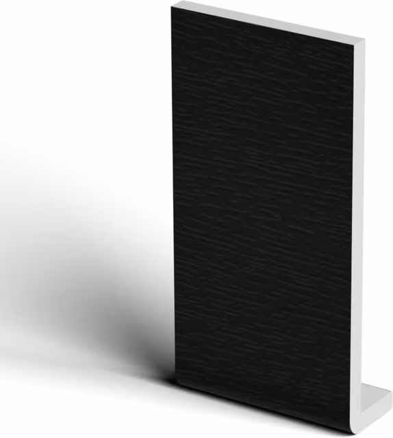 Freefoam Black Ash Woodgrain UPVC Fascia Capping Board, H: 200 mm, Thickness: 10 mm, Length: 5 m