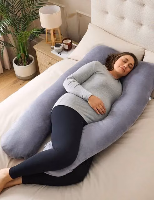 Silentnight U-Shaped Body Support Pregnancy Pillow in Grey