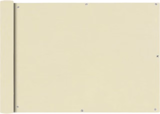 Berkfield Home Balcony Screen in Beige Oxford Fabric, W: 75 cm, L: 600 cm