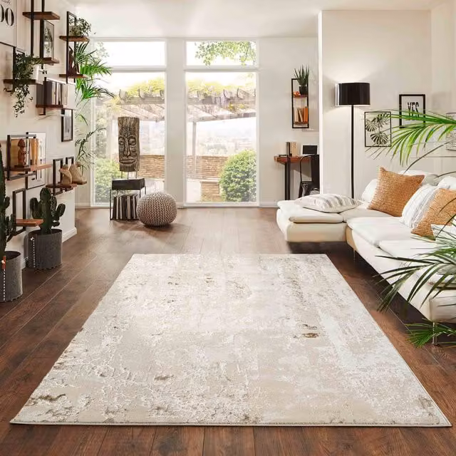 Desire Rugs Styra Modern Abstract Area Rug in Beige, W: 200 cm, D: 290 cm – 1