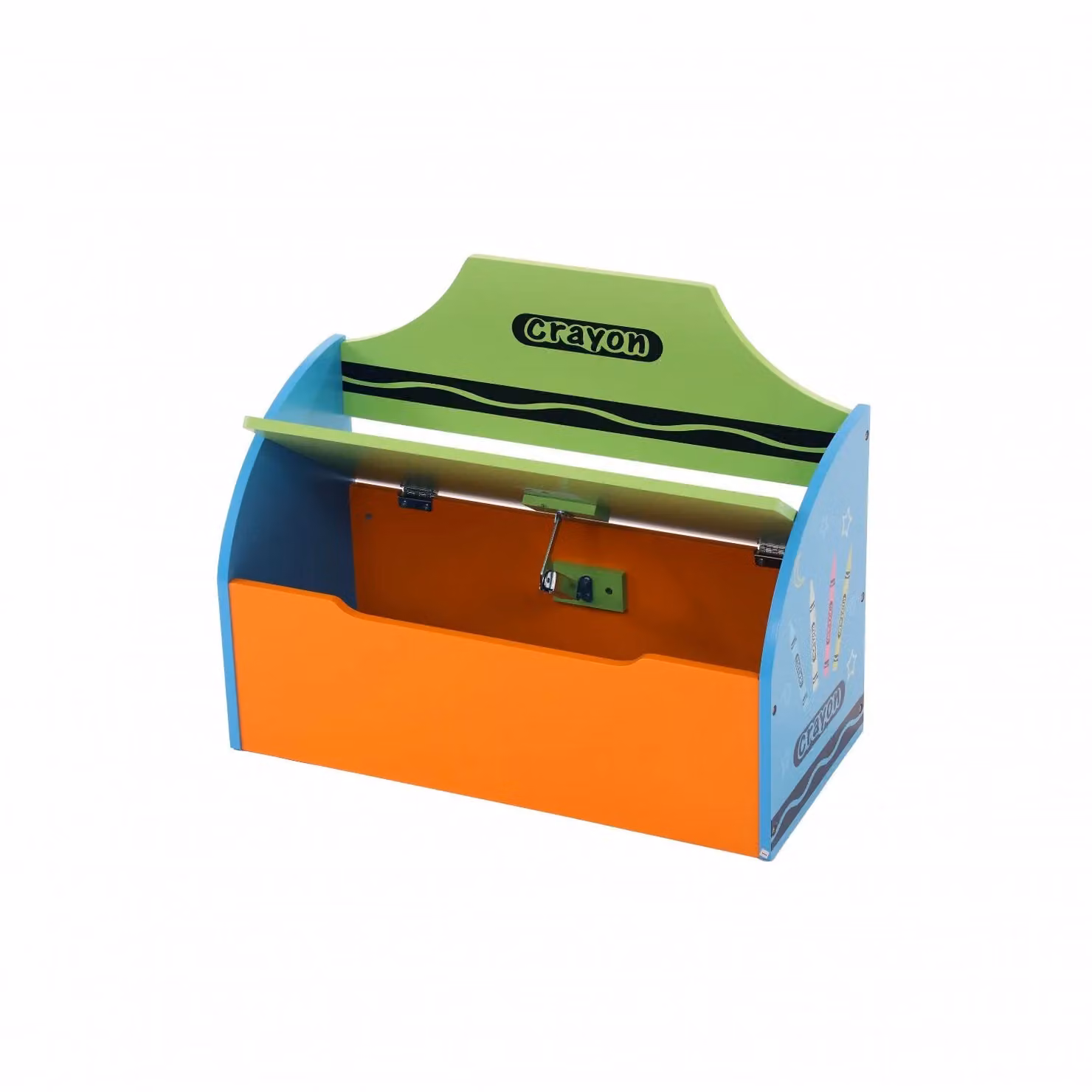 Oypla Multicolour Wooden Childrens Crayon Toy Storage Box – 2