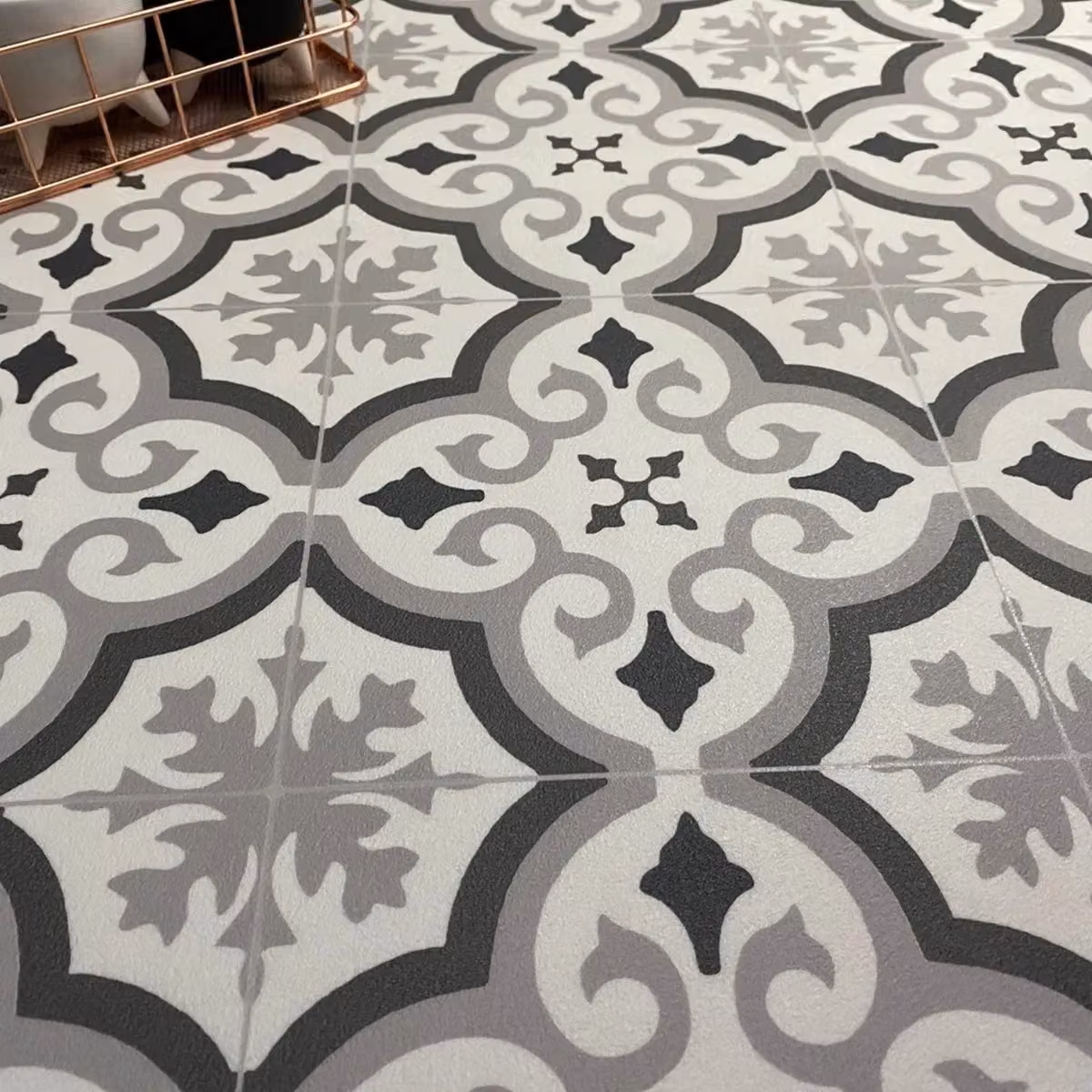 Vinyl Flooring UK White Grey Designer Effect 2.8mm Vinyl Flooring W: 200 cm, L: 500 cm – 2