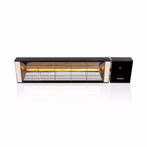 Veito NEVADA R2425-2500W Waterproof IP55 Wall or Ceiling Mounted Indoor and Outdoor Patio Heater, Black
