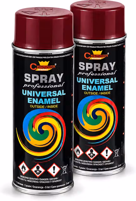 Sola Universal Multi-Surface High Gloss Spray Paint, RAL 3004 Purple Red, 2 x 400ml – 1