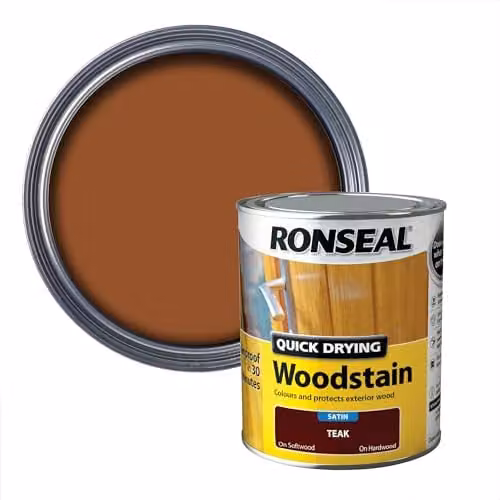 Ronseal Quick Dry Woodstain Satin Brown 250ml – 1